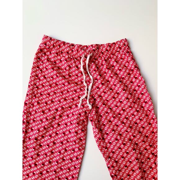 Victoria's Secret The Dreamer Red White Reindeer Print Flannel Pajama Set Small - Picture 8 of 11